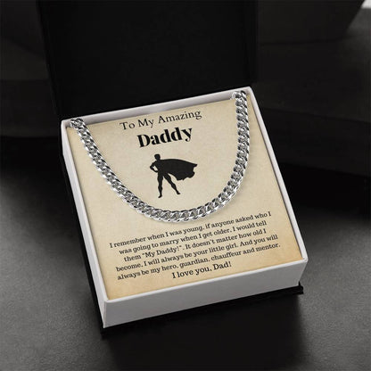 Fathers Day Gift Dad Gift Gifts For Dad Father'S Day Gift For Dad Birthday Gift For Dad I Love You Dad Cuban Link Chain