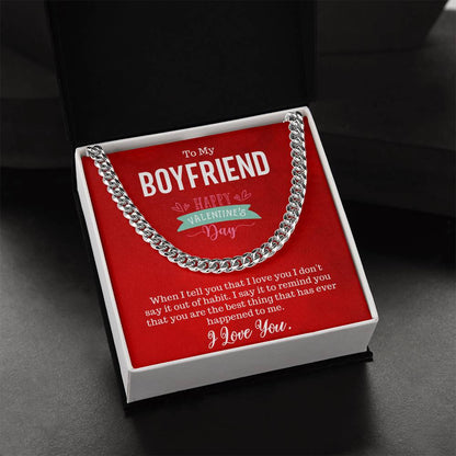 Valentine's Day Gift For Your Boyfriend. Cuban Link Chain