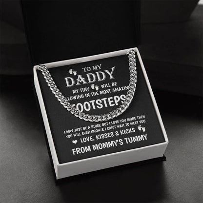 Cuban Link Chain-Daddy To Be Gift From Bump Dad To Be Birthday Gift New Dad Gift From Baby New Dad Gift From Wife Expe