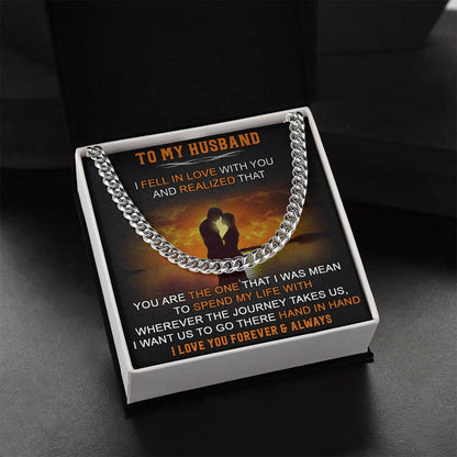 Gift For Husband - Fell In Love - Cuban Link Cuban Link Chain