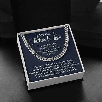 Future Father In Law Necklace Future Father In Law Gift Father Of The Bride Gift Father In Law Gift Groom Cuban Link Chain