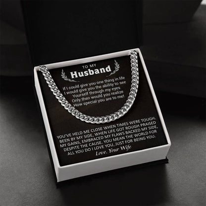 Gift For Husband - Embrace My Flaws - Cuban Cuban Link Chain