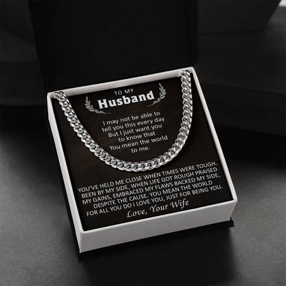 Gift For Husband - Just Be You - Cuban Cuban Link Chain