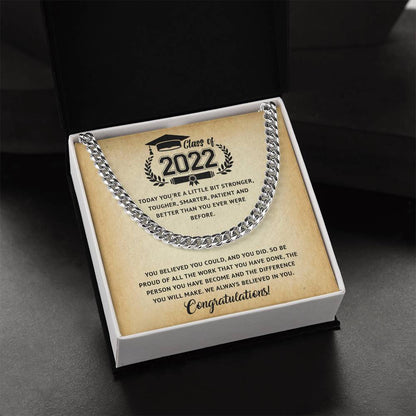 Class Of 2022 Graduation Gift For Him Graduation Necklace For Boy High School College Graduation Gift Cuban Link Chain