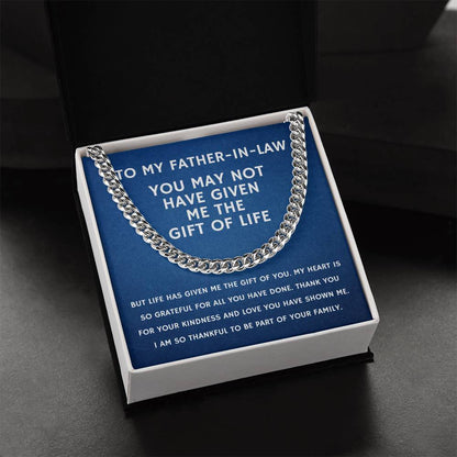 Father In Law Gift From Daughter In Law Fathers Day Gift For Father In Law Christmas Gift For Boyfriend Dad Cuban Link Chain