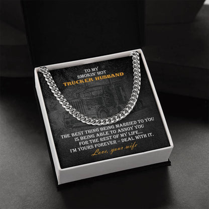 Trucker Heavy Durable Cuban Chain Mens Necklace Cuban Link Chain