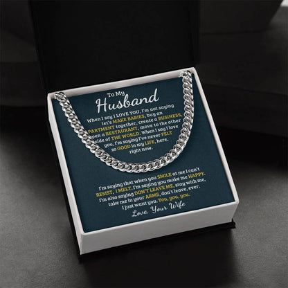 Best Gift For Your Husband Cuban Link Chain