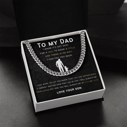 Cuban Link Chain Gift For Dad From Son
