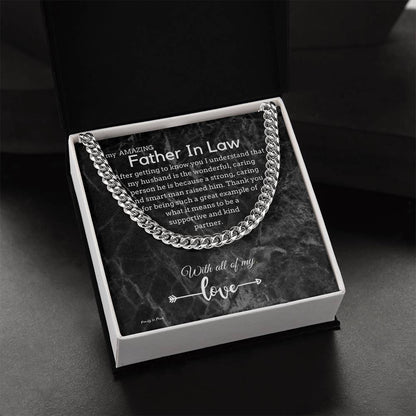 Father In Law Gift From Daughter In Law Father's Day Gift Birthday Gift For Father In Law Link Chain For Husband's Dad Cuban Link Chain