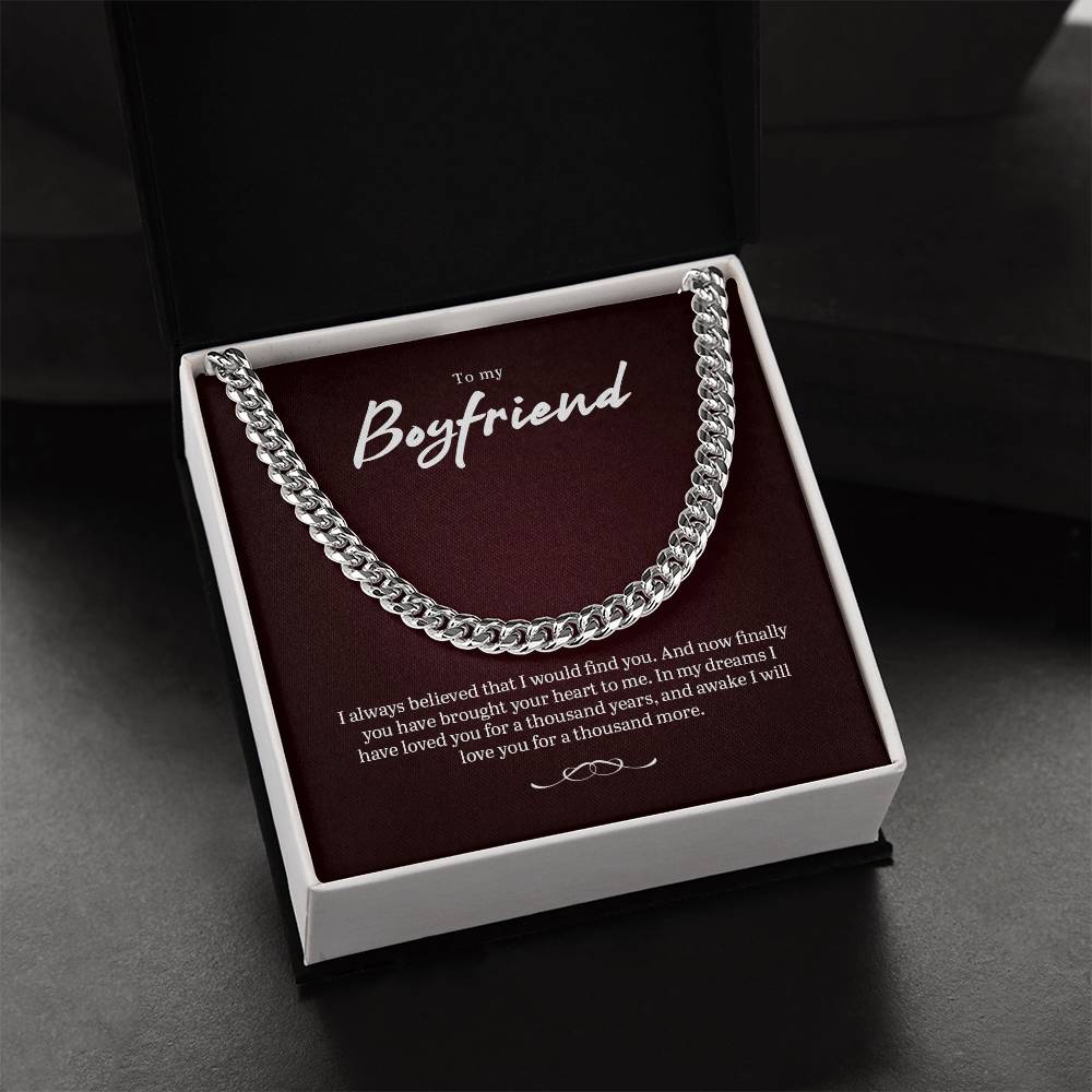 Beautiful Necklace For Boyfriend Cuban Link Chain