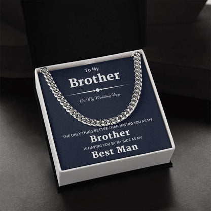 Best Man Gift Wedding Gift For Brother Brother Best Man Gift Best Man Gifts Ideas For Brother Groomsman Wedding Gift F Cuban Link Chain