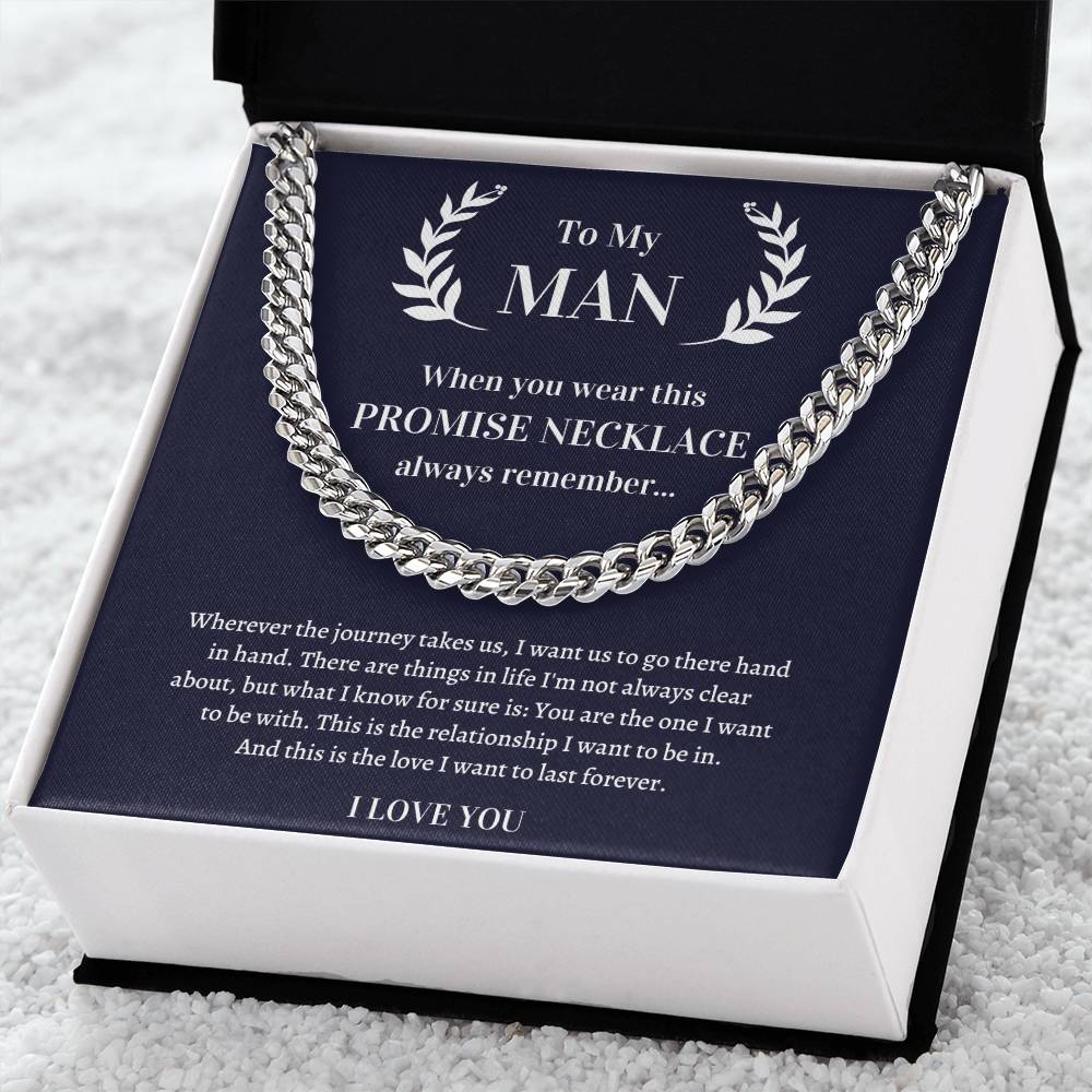 Valentine's Gift For Him Soulmate -  This Is The Love I Want To Last Forever Cuban Link Chain