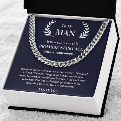 Valentine's Gift For Him Soulmate -  This Is The Love I Want To Last Forever Cuban Link Chain