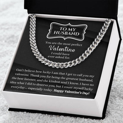 Valentines Day Gift For Husband Necklace Gift For Husband Gift For Husband To My Husband Jewelry Gift For Husband Cuban Link Chain