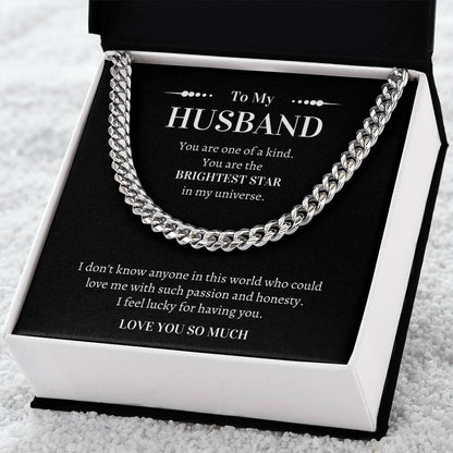 Gift For Husband - I Feel Lucky For Having You Cuban Link Chain