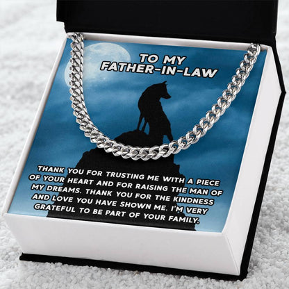 Father In Law Gift From Daughter In Law Fathers Day Gift For Father In Law Christmas Gift For Boyfriend Dad Cuban Link Chain