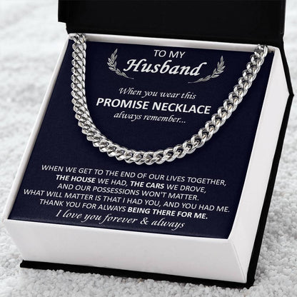 Gift For Husband - Be There - Cuban Cuban Link Chain