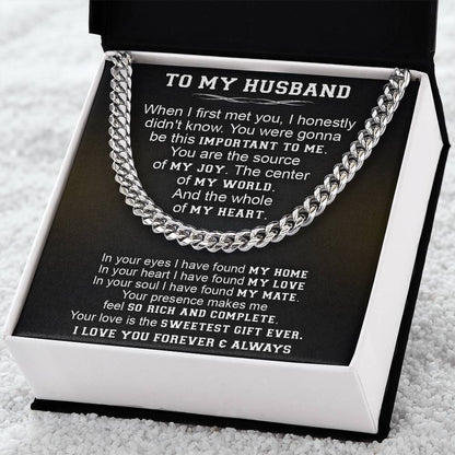 Gift For Husband - My World - Cuban Link Cuban Link Chain