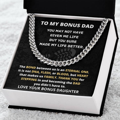 Cuban Link Chain Gift For Bonus Dad