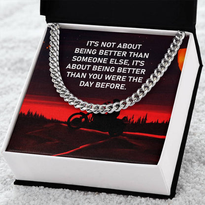 Gift For Bike  - Cuban Link Chain Necklace - Trending Now