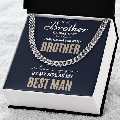 Best Man Gift Wedding Gift For Brother Brother Best Man Gift Best Man Gifts Ideas For Brother Groomsman Wedding Gift F Cuban Link Chain