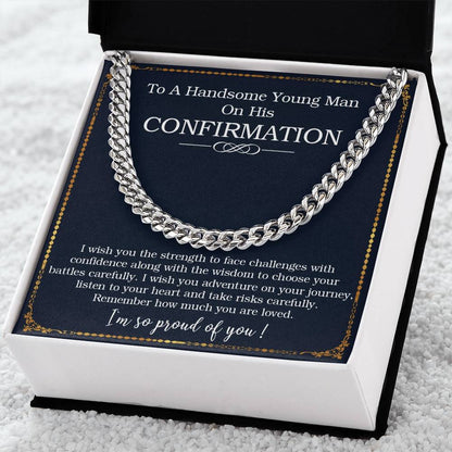Confirmation Gifts For Him Confirmation Cuban Chain Necklace For Boys On His Confirmation Day Cuban Link Chain
