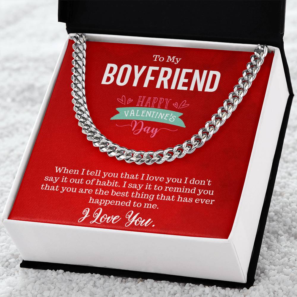 Valentine's Day Gift For Your Boyfriend. Cuban Link Chain