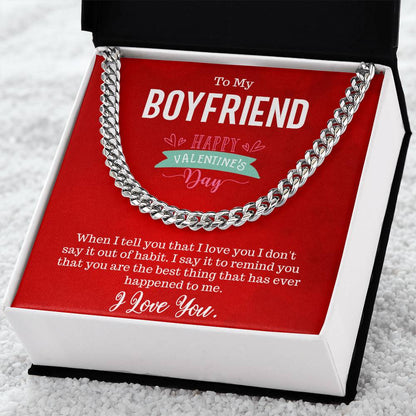 Valentine's Day Gift For Your Boyfriend. Cuban Link Chain