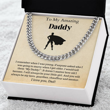 Fathers Day Gift Dad Gift Gifts For Dad Father'S Day Gift For Dad Birthday Gift For Dad I Love You Dad Cuban Link Chain