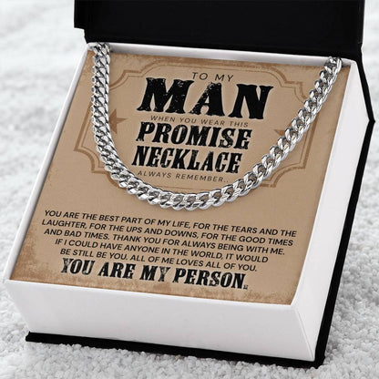 You Are The Best Part Of My Life - Necklace Cuban Link Chain