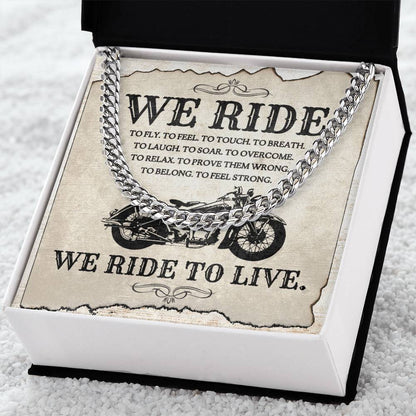 Cuban Chain Link Necklace For Men Biker Gifts Motorcycle Rider Gift Necklace Motorcycle Club Reunion Gifts Cuban Link Chain