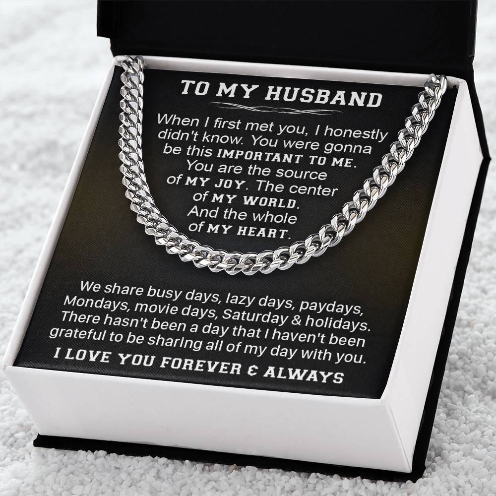 Gift For Husband - Lazy Days - Cuban Link Cuban Link Chain