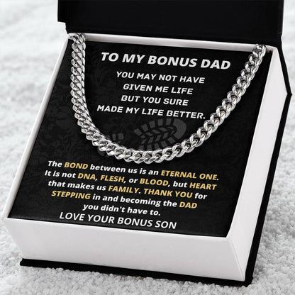 Cuban Link Chain Gift For Bonus Dad