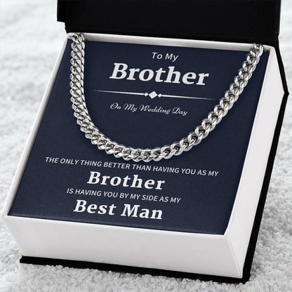 Best Man Gift Wedding Gift For Brother Brother Best Man Gift Best Man Gifts Ideas For Brother Groomsman Wedding Gift F Cuban Link Chain