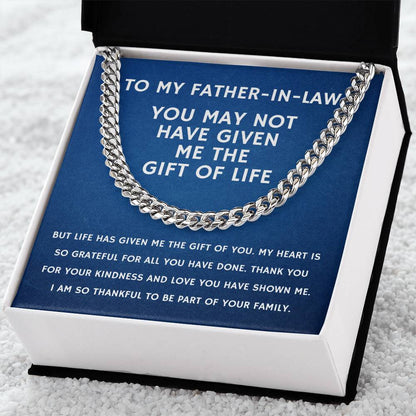 Father In Law Gift From Daughter In Law Fathers Day Gift For Father In Law Christmas Gift For Boyfriend Dad Cuban Link Chain