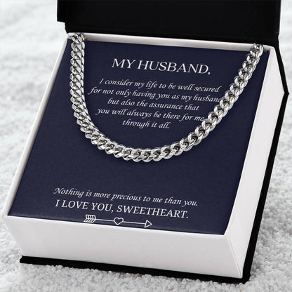 Valentine's Gift For Husband - Nothing Is More Precious To Me Than You. Cuban Link Chain