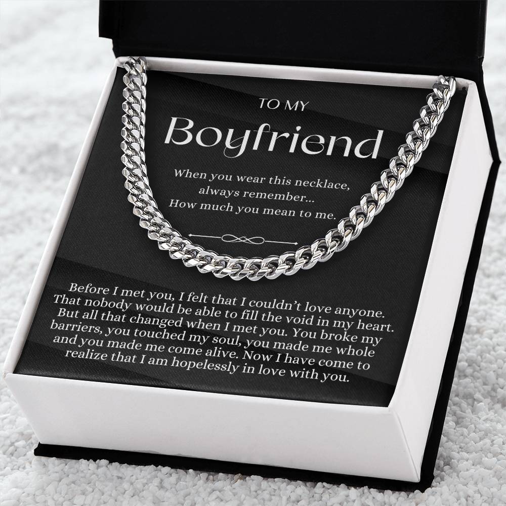 Anniversary Gift For Him Chain Necklace Gift For Him Promise Necklace Gift To My Boyfriend Birthday Gift For Boyfriend Cuban Link Chain