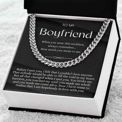 Anniversary Gift For Him Chain Necklace Gift For Him Promise Necklace Gift To My Boyfriend Birthday Gift For Boyfriend Cuban Link Chain