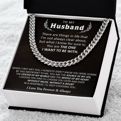 Gift For Husband - Be With - Cuban Cuban Link Chain