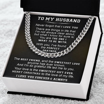 Gift For Husband - Clear About - Cuban Link Cuban Link Chain