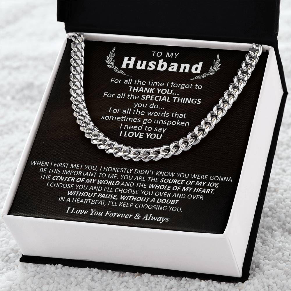 Gift For Husband - Special Things - Cuban Cuban Link Chain