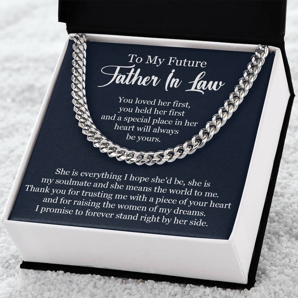 Future Father In Law Necklace Future Father In Law Gift Father Of The Bride Gift Father In Law Gift Groom Cuban Link Chain