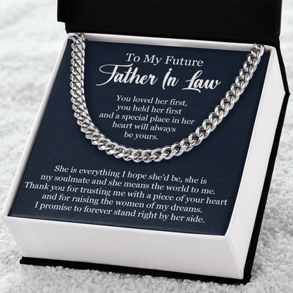 Future Father In Law Necklace Future Father In Law Gift Father Of The Bride Gift Father In Law Gift Groom Cuban Link Chain