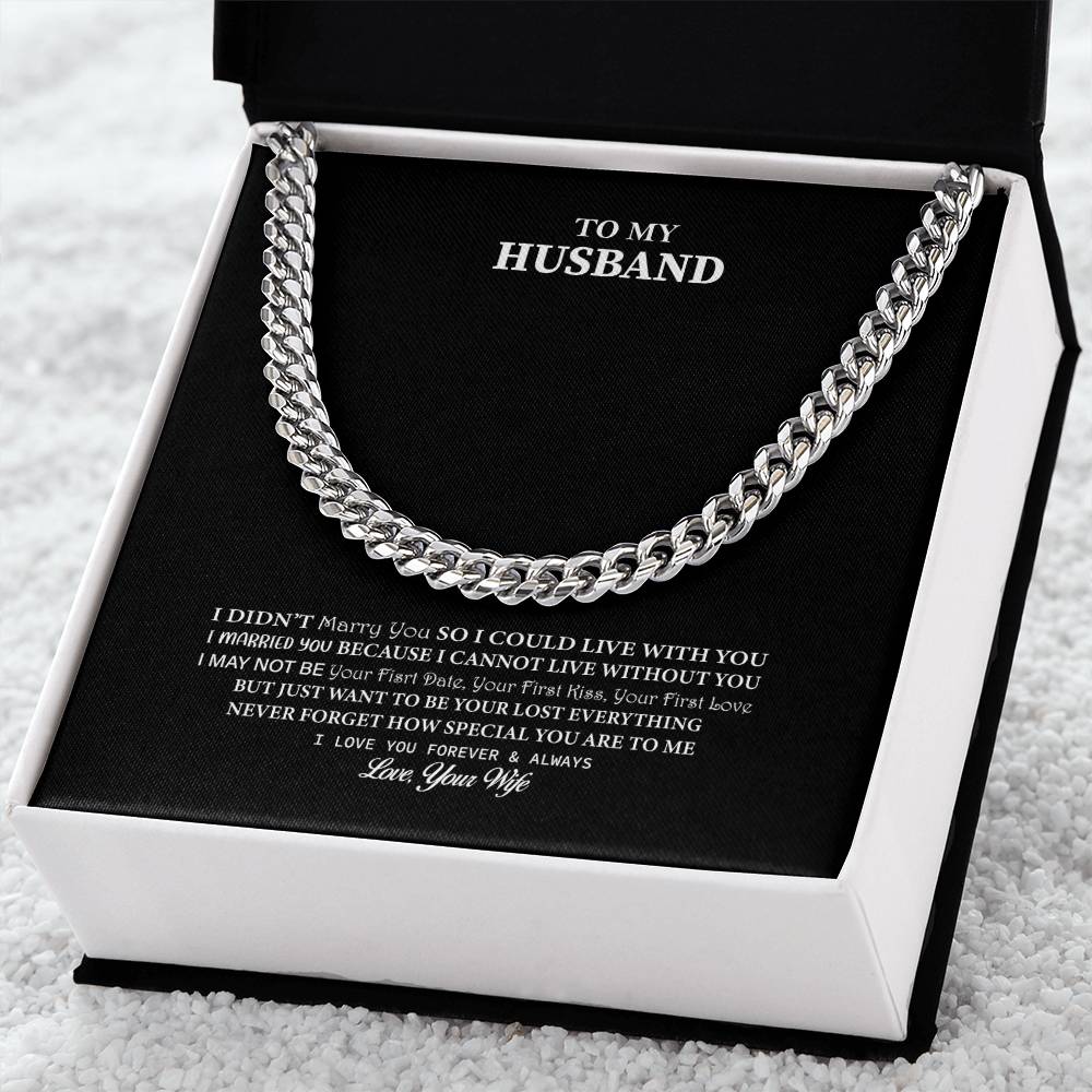Cuban Link Chain For Husband. Chain Necklace Anniversary Gift For Husband Birthday Gift For Man Gift For Men Chain For