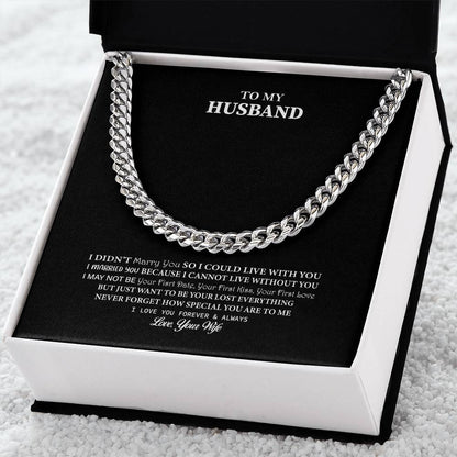 Cuban Link Chain For Husband. Chain Necklace Anniversary Gift For Husband Birthday Gift For Man Gift For Men Chain For