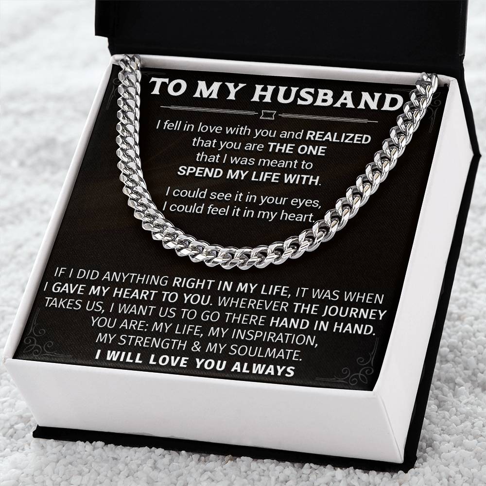 Gift For Husband - Hand In Hand - Cuban Link Cuban Link Chain