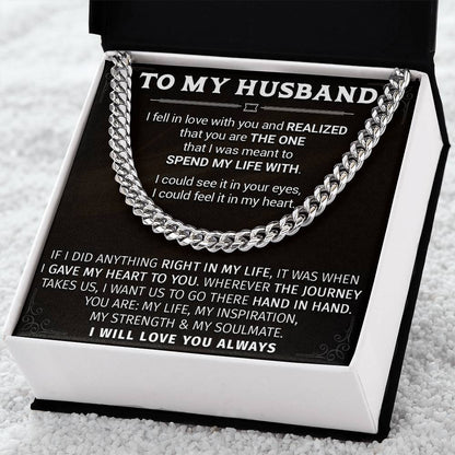 Gift For Husband - Hand In Hand - Cuban Link Cuban Link Chain