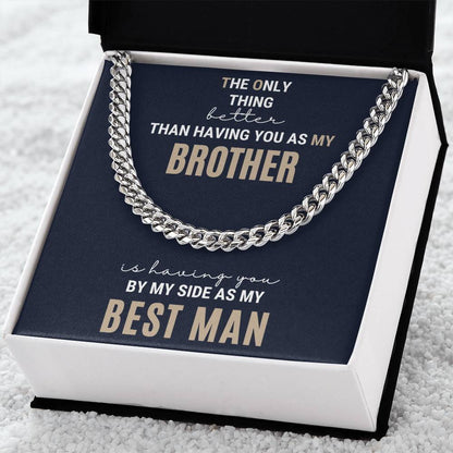 Best Man Gift Wedding Gift For Brother Brother Best Man Gift Best Man Gifts Ideas For Brother Groomsman Wedding Gift F Cuban Link Chain
