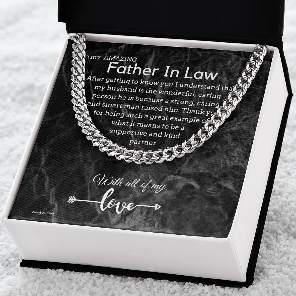 Father In Law Gift From Daughter In Law Father's Day Gift Birthday Gift For Father In Law Link Chain For Husband's Dad Cuban Link Chain
