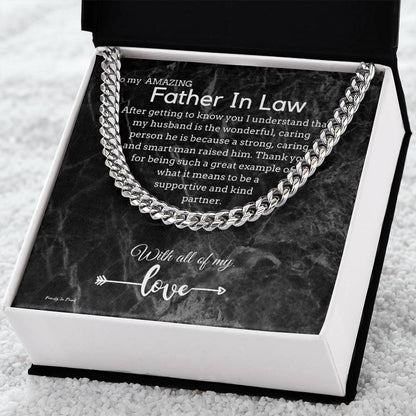 Father In Law Gift From Daughter In Law Father's Day Gift Birthday Gift For Father In Law Link Chain For Husband's Dad Cuban Link Chain
